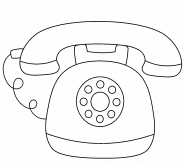 Téléphone vintage à cadran rotatif - coloriage n° 1278
