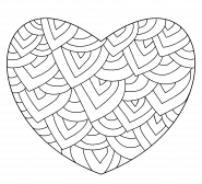 Coeur mandala - coloriage n° 1287