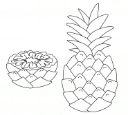 Ananas appétissant - coloriage n° 1296