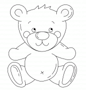 Ours en peluche - coloriage n° 1298