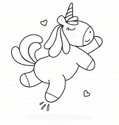 Saut de licorne - coloriage n° 1299