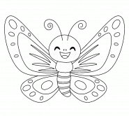 Papillon souriant - coloriage n° 1305