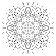 Joli mandala fleuri - coloriage n° 1317