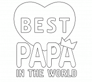 Best PAPA in the world - coloriage n° 1329