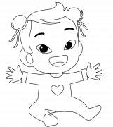 Bébé fille - coloriage n° 1333