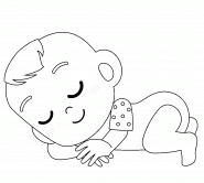 Bébé qui dort - coloriage n° 1334