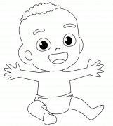 Bébé souriant - coloriage n° 1335