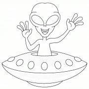 Alien rigolo - coloriage n° 1338