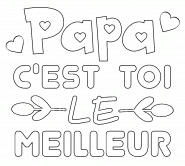 Papa, c'est TOI le meilleur ! - coloriage n° 1339