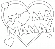 J'❤ ma maman ! - coloriage n° 1341