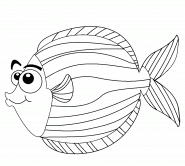 Poisson multicolore - coloriage n° 1342