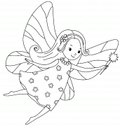 Jolie petite fée - coloriage n° 1359