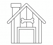 Niche à chien - coloriage n° 1363