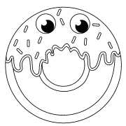 Donut rigolo - coloriage n° 1367