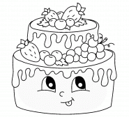 Gâteau rigolo  - coloriage n° 1370