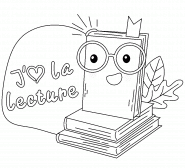 J'❤ la lecture ! - coloriage n° 1373