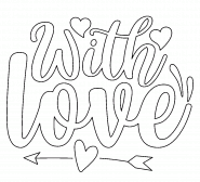 With Love (avec amour) - coloriage n° 1375