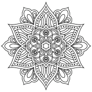 Très belle fleur Mandala - coloriage n° 1379