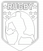 Logo RUGBY - coloriage n° 139