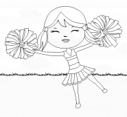 Pom Pom Girl - coloriage n° 140