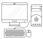 Ordinateur de bureau - coloriage n° 1404