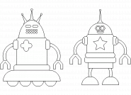 2 robots - coloriage n° 141