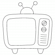 Télévision vintage - coloriage n° 1415