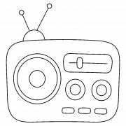 Radio vintage - coloriage n° 1416