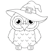 Hibou d'Halloween - coloriage n° 1425