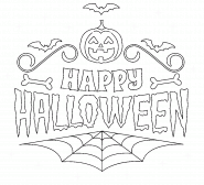 Happy Halloween (nocturne) - coloriage n° 1431