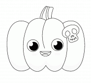 Citrouille d'Halloween mignonne - coloriage n° 1432