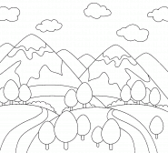 Paysage automnale - coloriage n° 1437