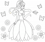Jolie princesse - coloriage n° 144
