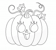 Citrouille d'Halloween girly - coloriage n° 1448