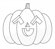 Jolie petite citrouille d'Halloween - coloriage n° 1450