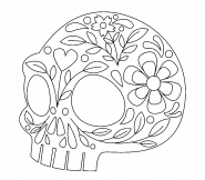 Tête de mort mexicaine - coloriage n° 1459