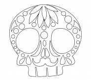 Crâne mexicain pour la Fête des Morts - coloriage n° 1460