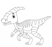 Dinosaure Parasaurolophus - coloriage n° 1477