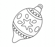 Boule de Noël colorée - coloriage n° 1491