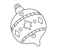Jolie boule de Noël - coloriage n° 1492