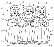 Les Rois mages - coloriage n° 1501