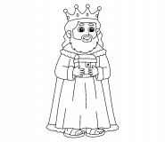 Melchior (les Rois Mages) - coloriage n° 1503