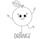 Mignonne petite orange - coloriage n° 1508