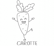 Petite carotte joyeuse - coloriage n° 1509