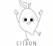 Petit Citron dansant - coloriage n° 1510