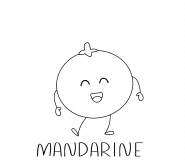 Mandarine rigolote - coloriage n° 1513