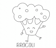Pousse de brocoli rigolote - coloriage n° 1516