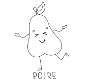 Poire qui danse - coloriage n° 1517