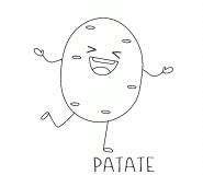 Patate rigolote - coloriage n° 1518