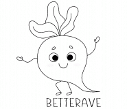 Petite betterave rigolote - coloriage n° 1522